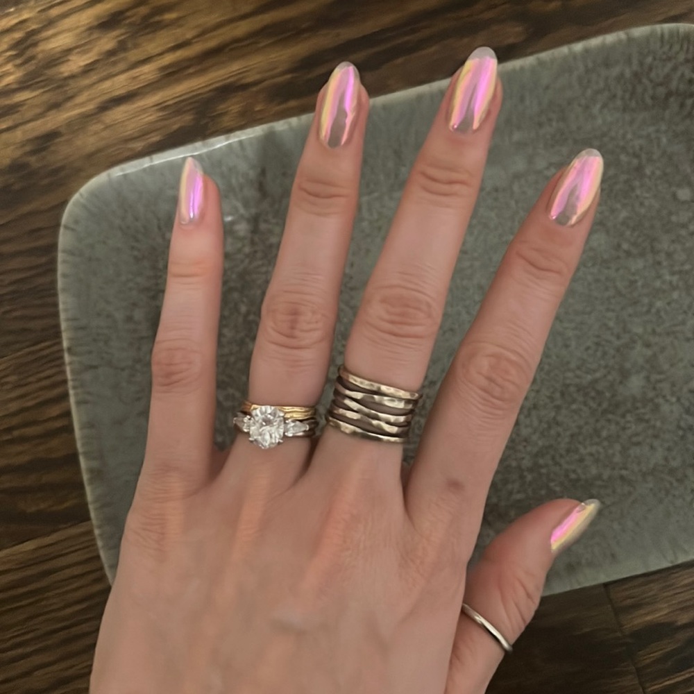 James Avery Stacked Hammered Ring
